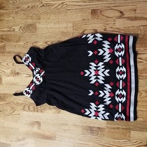(M) INC International Concepts Embroidered Empire Waist Long Top Ecclectic Boho